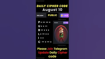 Hamster Kombat Daily Cipher 11 August |  11 August daily cipher code hamster kombat #hamsterkombat