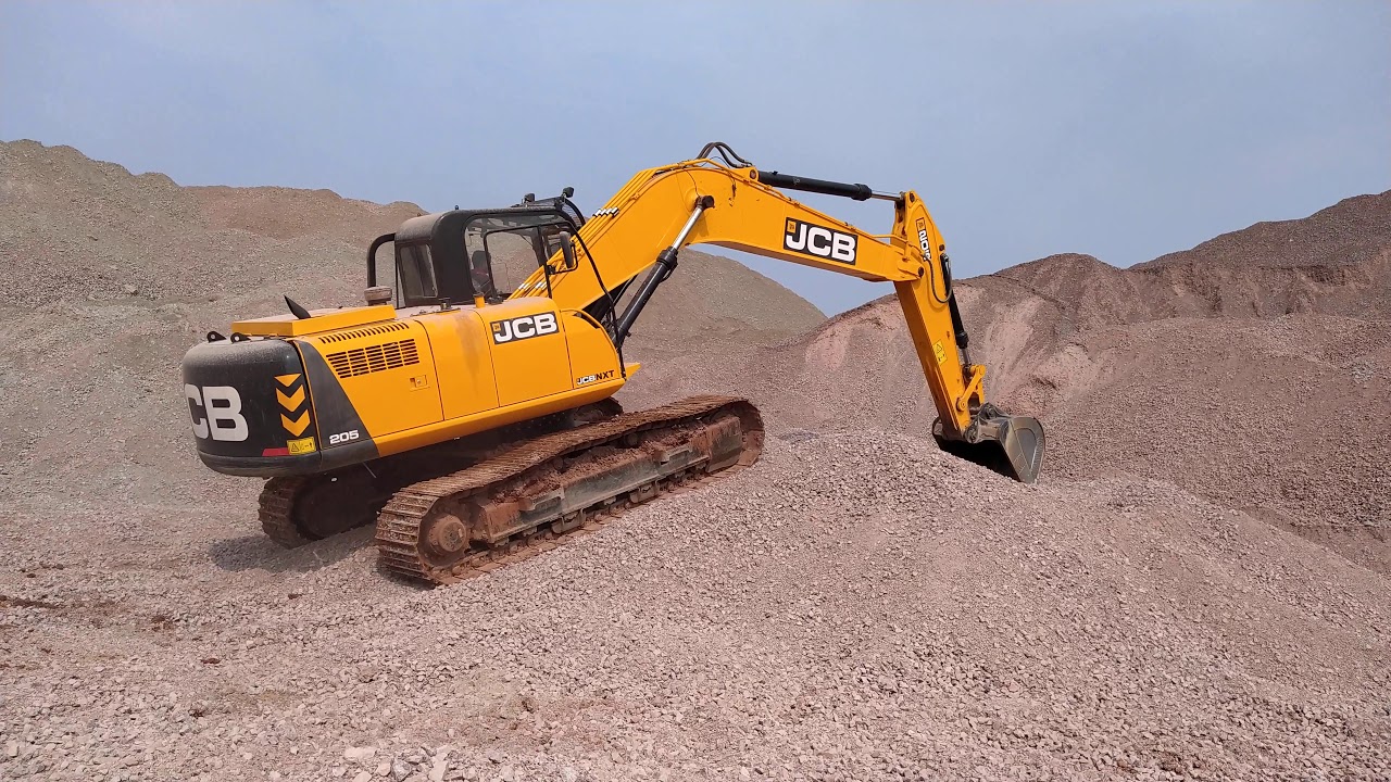 ballast Mine working & big JCB loading inside working JCB 4DX eco BIG JCB NEW JCB Lunch and testing