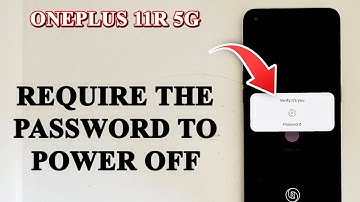 How to set up a password when switching off OnePlus 11 R 5g