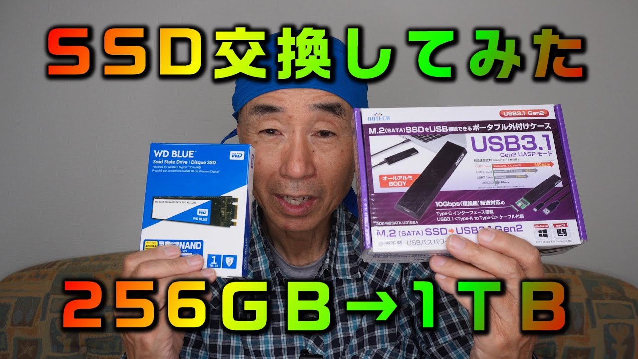 りゅーちゃん SSD 1TB追加 1TBのSSDを追加換装してPC起動までしてみた