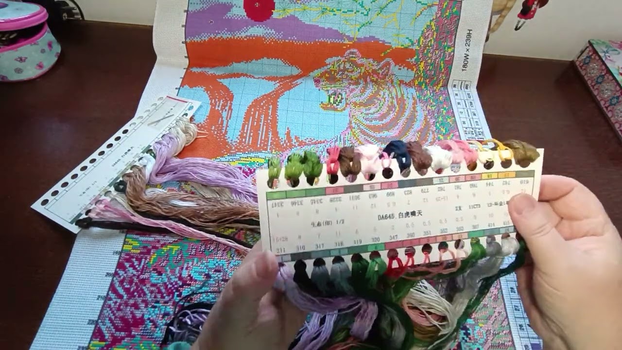 Awesocrafts Point De Croix Kit Complet Estampé, Petits Gâteaux De Noël Estampillé 11CT 3 Brins 14.2×13.8 Pouces Broderie Point De Croix Imprimé