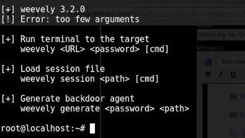 weevely (kali linux) server root