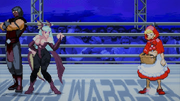 Scorpion and Morrigan MVC2 Tag  Mugen Gameplay