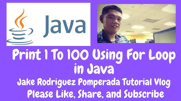Print 1 To 100 Using For Loop in Java