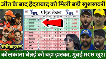 हैदराबाद के जीत के बाद IPL 2023 के Points Table में मचा बवाल, KKR RCB CSK को तगड़ा झटका,LSG MI हैरान