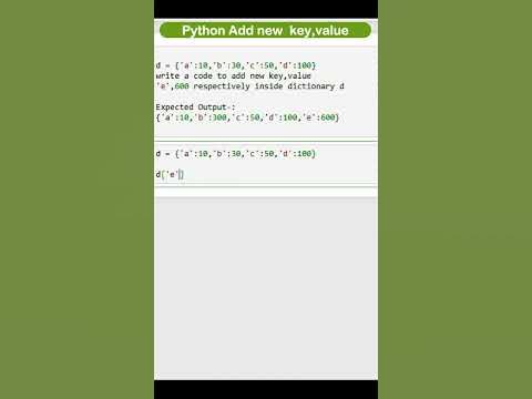 python add key, value in dictionary | dictionary to add new key and ...