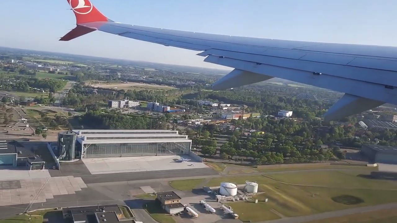 Turkish Flight Take off from Istanbul to Billund Denmark 4,7,2022