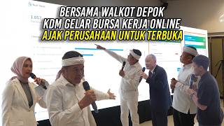 KDM HOLDS ONLINE JOB FAIR WITH DEPOK MAYOR | URGING COMPANIES TO BE TRANSPARENT