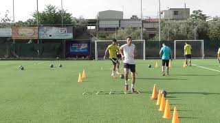 soccer training ideas 48 ( Specific Coordination-Ladders, cones, hurdles)