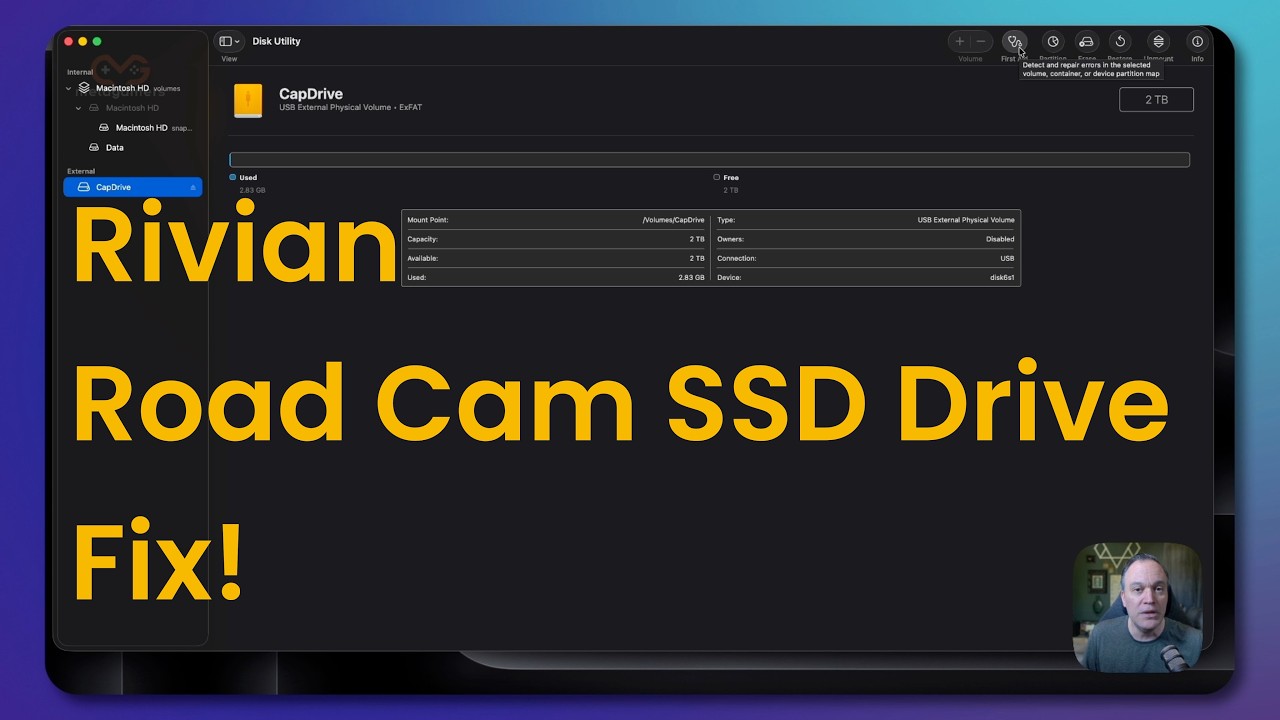 Rivian Road Cam SSD Drive "Not Found" Fix