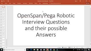 Q-2 OpenSpan Interview Questions – WebAdapters Vs Universal WebAdapters