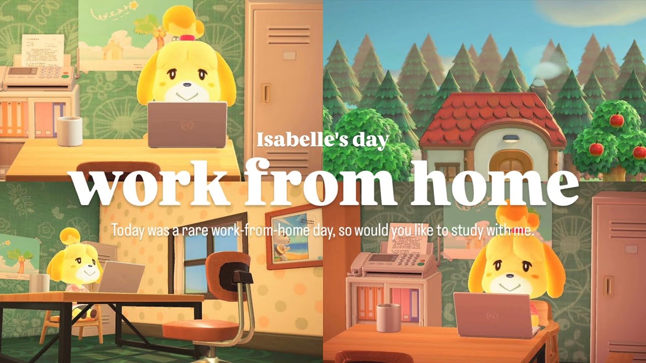 【あつ森BGM】しずえさんと一緒に勉強しよう！パソコンカタカタ音＆生活音🍀*゜《しずえさんの在宅ワーク‪𝐃𝐚𝐲‬な1日💛》《Vlog》