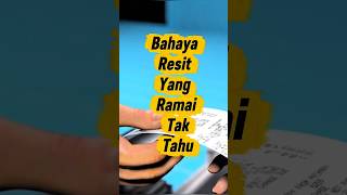 🧾 Kenapa Ada Orang Tak Suka Pegang Resit? Fakta Mengejutkan Tentang BPA Pada Kertas Thermal!