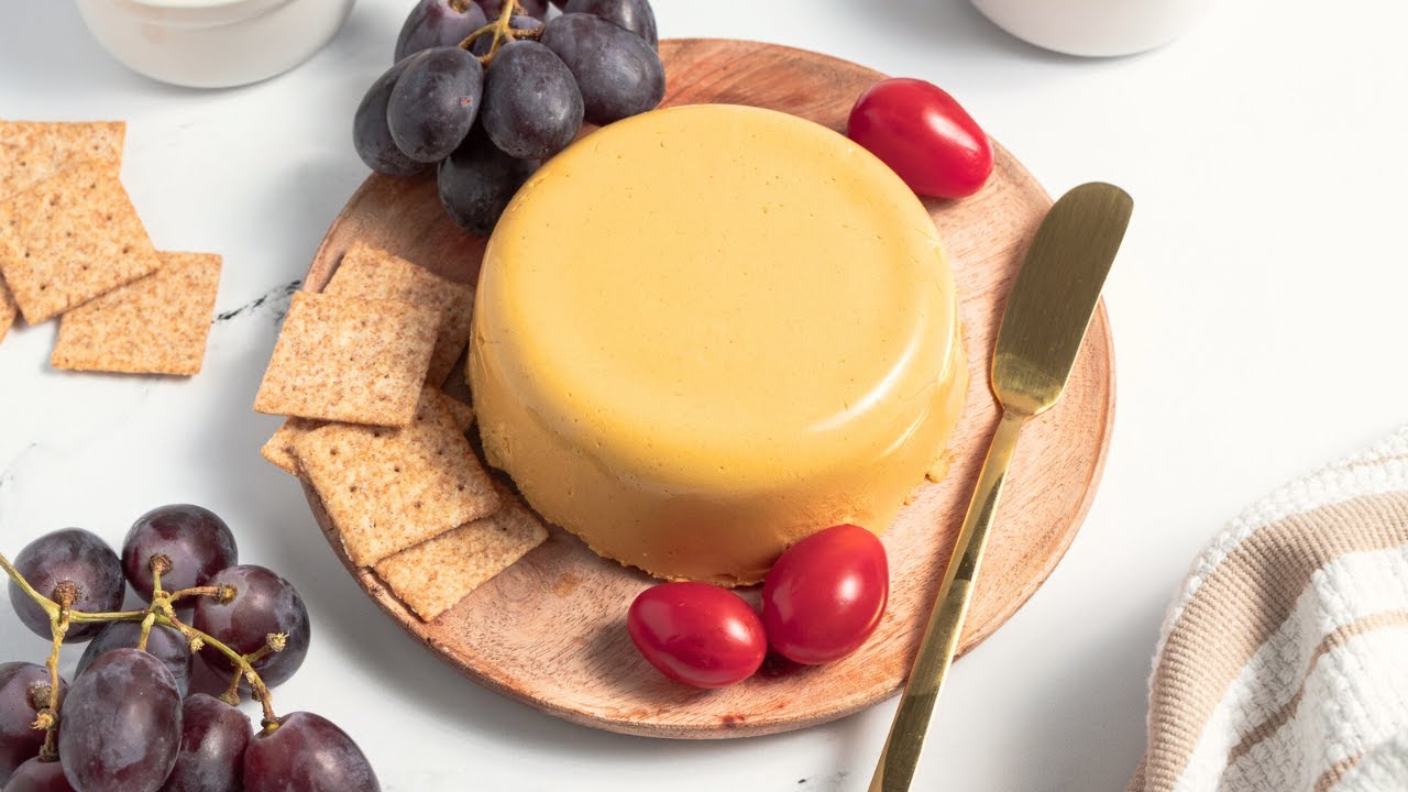 DELICIOUS NUT FREE VEGAN CHEDDAR CHEESE |GF, Oil-Free, Sliceable|