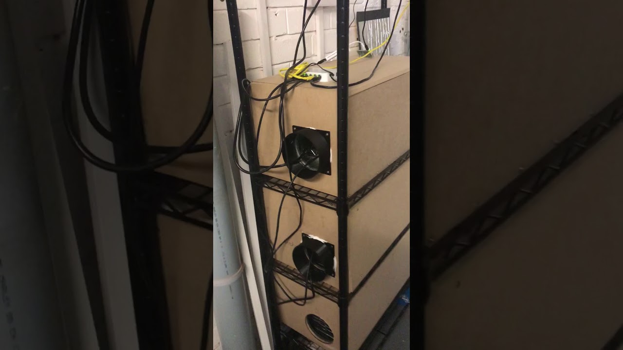 3 Antminers sound proof boxes with ducting. S9 & L3+ YouTube