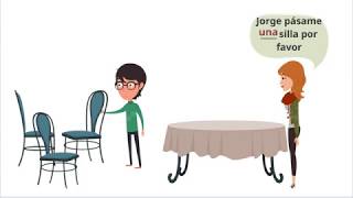 Spanish articles un, una /el la + practice