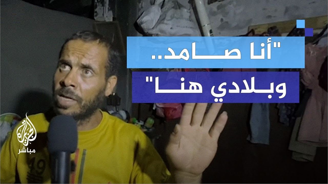 نازح فلسطيني يزرع ميرامية داخل خيمته