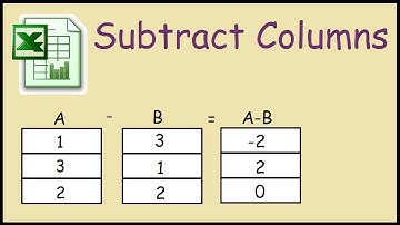 How to subtract one column from another in Excel
