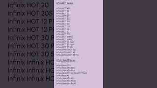 Infinix Android 14 ( XOS 14 ) Device List