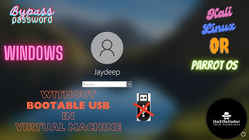 Bypass Windows password using Kali Linux OR Parrot OS. NO #dataloss #parrotos #hackingtechniques