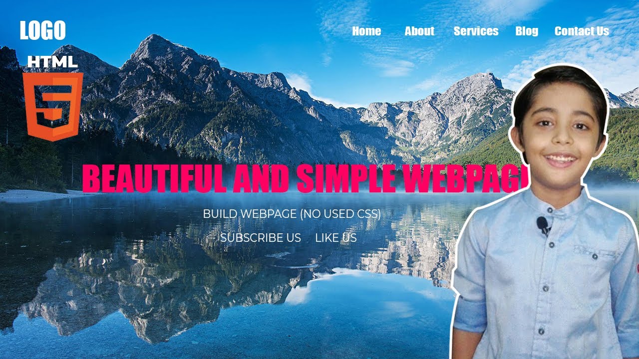 Build A Simple And Beautiful Webpage Using Pure HTML For Beginners ...