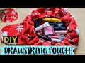 DIY Drawstring Pouch for Travel and Makeup with extra storage | DIY Sewing Projects | MashDIYzone