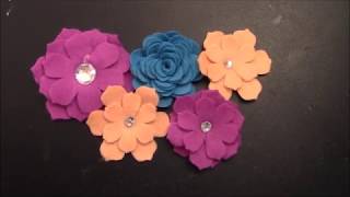 Cricut - felt flowers with the maker cutting felt with the rotary blade