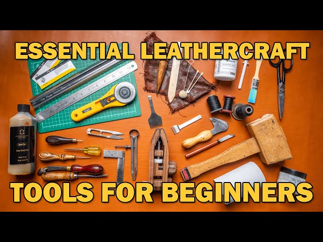 Leather Working Tools Kit, Leathercraft Kit Include Leather Tool Holder,  Leather Rivets and Snaps Set, Leather Stamping Tools, Leather Crafting  Tools