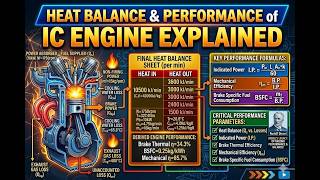 IC Engine Heat Balance Problem | Diesel Engine Numerical | Performance Calculation Step-by-Step