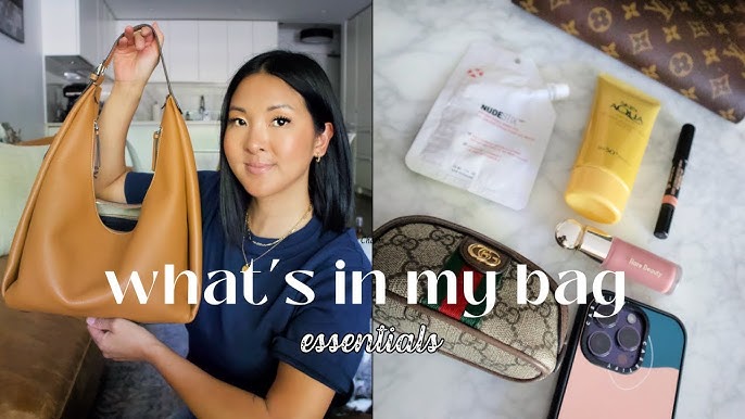 What's in my bag - Louis Vuitton Monogram Empreinte Ponthieu PM Black! Plus  Handbag Review! 