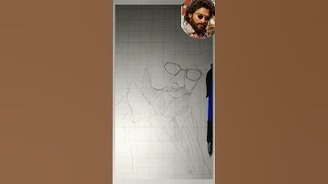 Allu arjun as pushpa outline step by step #alluarjun #pushpa#pushpa2 #pushpamovie #alluarjunpushpa2