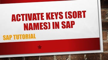 How to make SAP Drop Down Menu Keys Visible and Sort