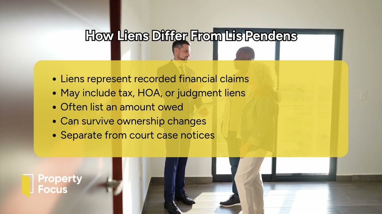 Florida Lis Pendens vs  Lien Filings