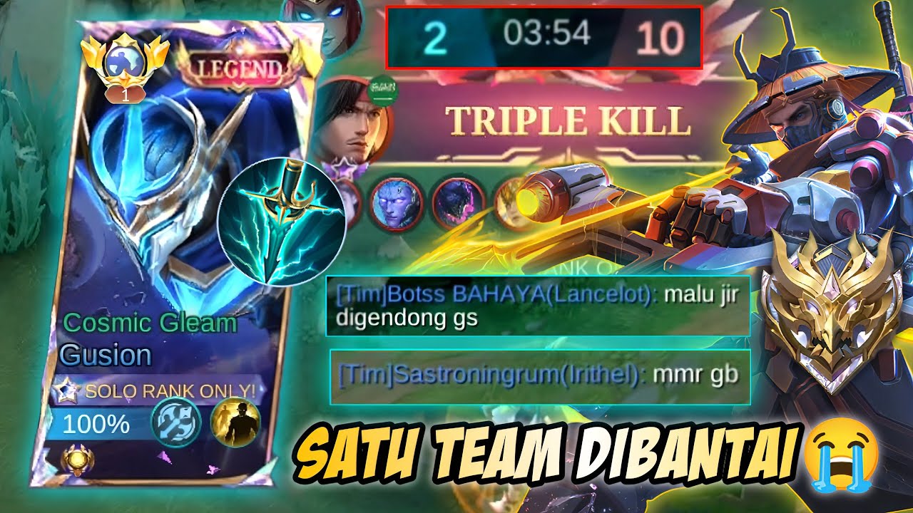 MATCH SERU PARAH! LAWAN MUSUH JAGO! SATU TEAM DIBANTAI HABIS HABISAN! GIMANA CARA COMEBACKNYA? -MLBB