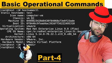 Basic Operational Commands for Linux | RedHat 9 | system info | kernel | date&time | help option