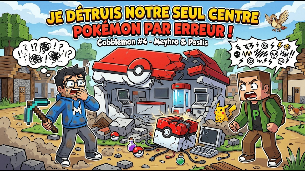 JE DÉTRUIS NOTRE SEUL CENTRE POKÉMON PAR ERREUR 😭 - Cobblemon #4