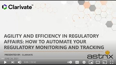 On Demand webinar with Astrix and Clarivate
