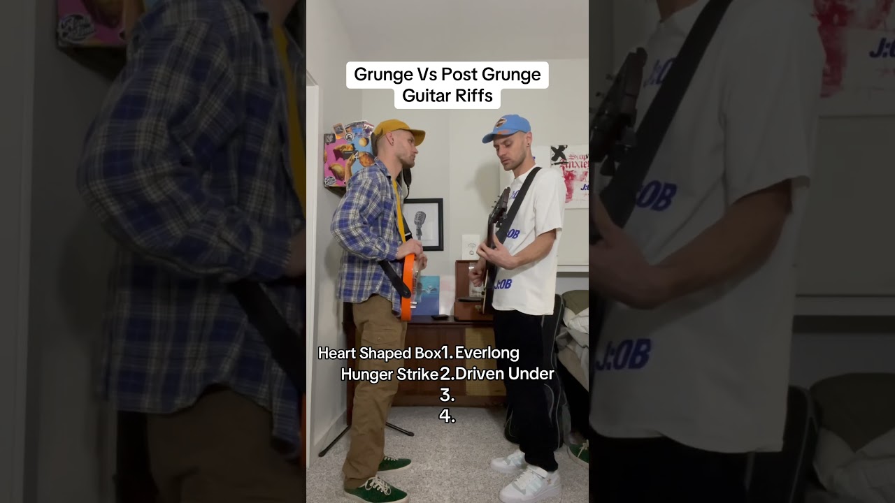 Grunge Vs Post Grunge Guitar Riffs #guitar #nirvana #90s #grunge #2000s #alternativerock #shorts