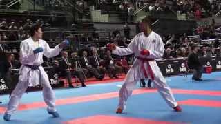 GERMANY vs KAZAKHSTAN. Male Team Kumite Competition. 2014 World Karate Championships