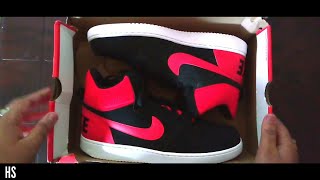 Nike Court Borough Mid Shoe Red & Black Unboxing