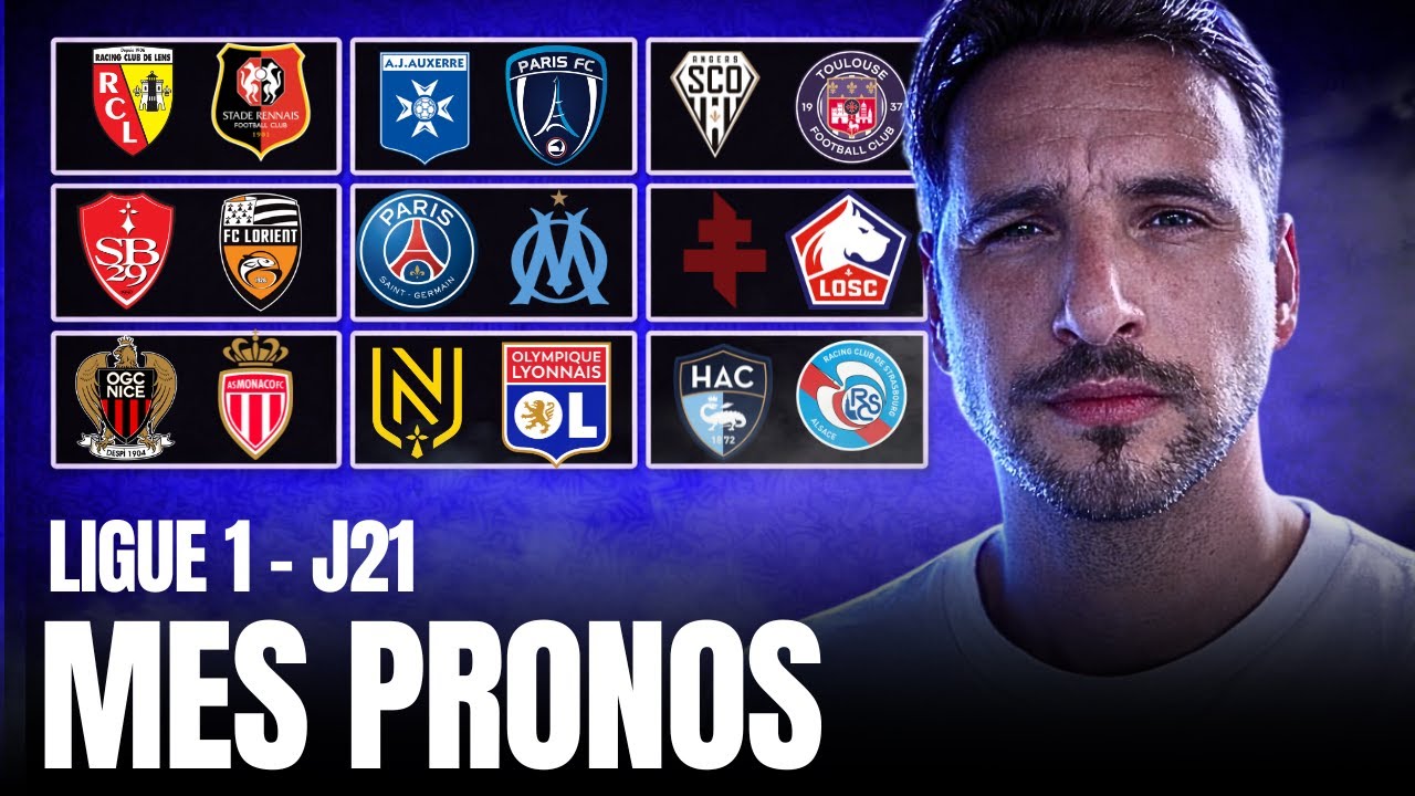 🇫🇷 Mes 9 Pronostics Ligue 1 – 21e Journée / PSG–OM / Lens–Rennes... 🔥