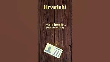 My name is... The 5-minute-a-day way to learn Croatian.