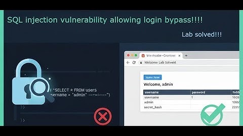 SQLI : SQL injection vulnerability allowing login bypass