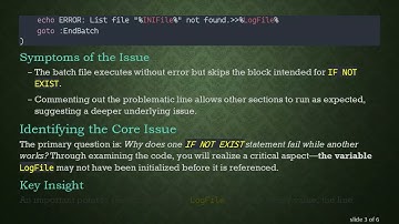 Troubleshooting IF NOT EXIST in Windows Batch