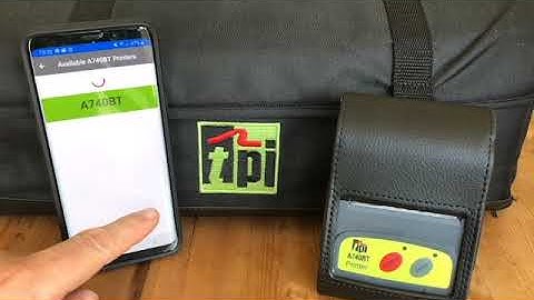 Print Reports with TPI A740BT Printer and TPI View Smartphone App