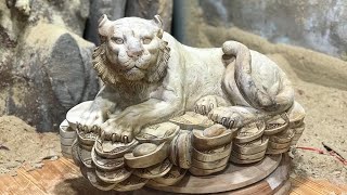 The feng shui tiger sculpture is too cool | TUAN WOOD CARVINGS by TUAN WOOD CARVINGS 4,221 views 2 years ago 6 minutes, 46 seconds