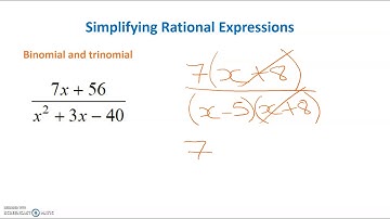 How to simplify a rational expression with a binomial and a trinomial, including restrictions on x
