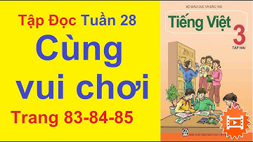 Tiếng Việt Lớp 3 Tuần 28 Tập Đọc – Cùng Vui Chơi – Trang 83 – 84 – 85