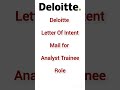 Deloitte LOI 2024 #deloitte #LOI #2024