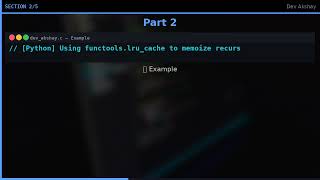 Learn C: [Python] Using functools.lru_cache to memoize recursive functions in one line